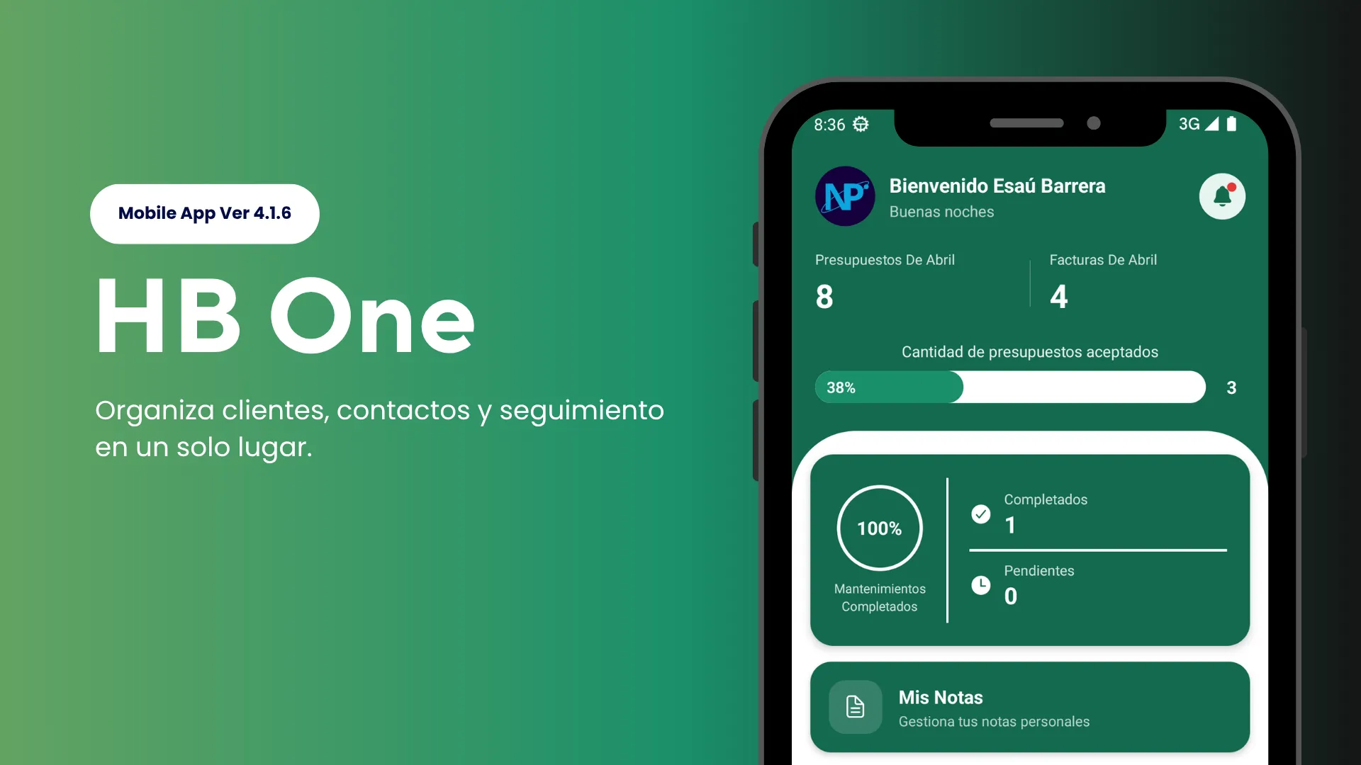 Captura del proyecto HBOne