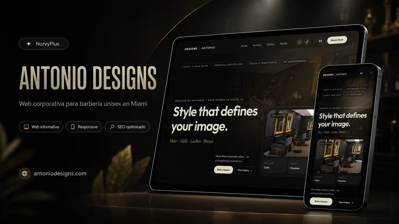 Captura del proyecto Antonio Designs