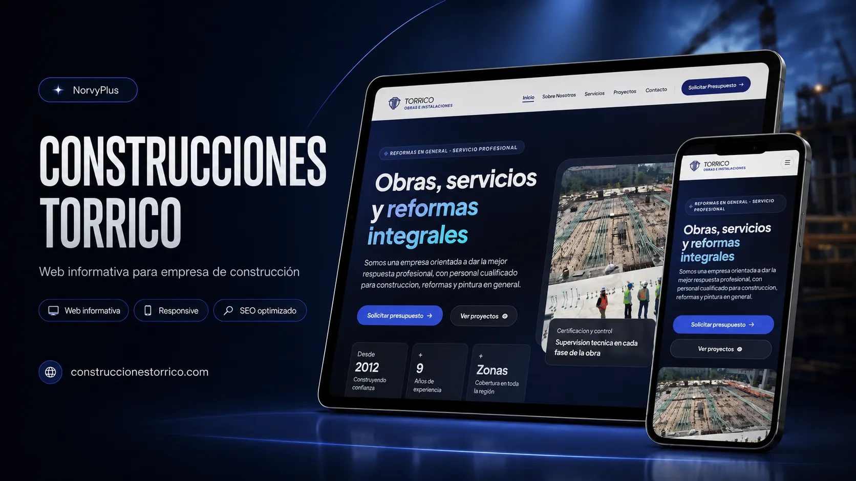 Captura del proyecto Construcciones Torrico